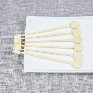 Bastoncini Biodegradabili Monouso da 6,7 Pollici per Alimenti, Tè, Caffè, Latte, Bevande Calde, Cocktail, Agitatori con Coperchio a Disco in Bambù - Product Image 2