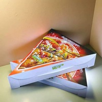 Boîtes en papier kraft personnalisées pour la restauration rapide, boîtes à emporter pour pizzas, boîtes d'emballage triangulaires pour pizzas