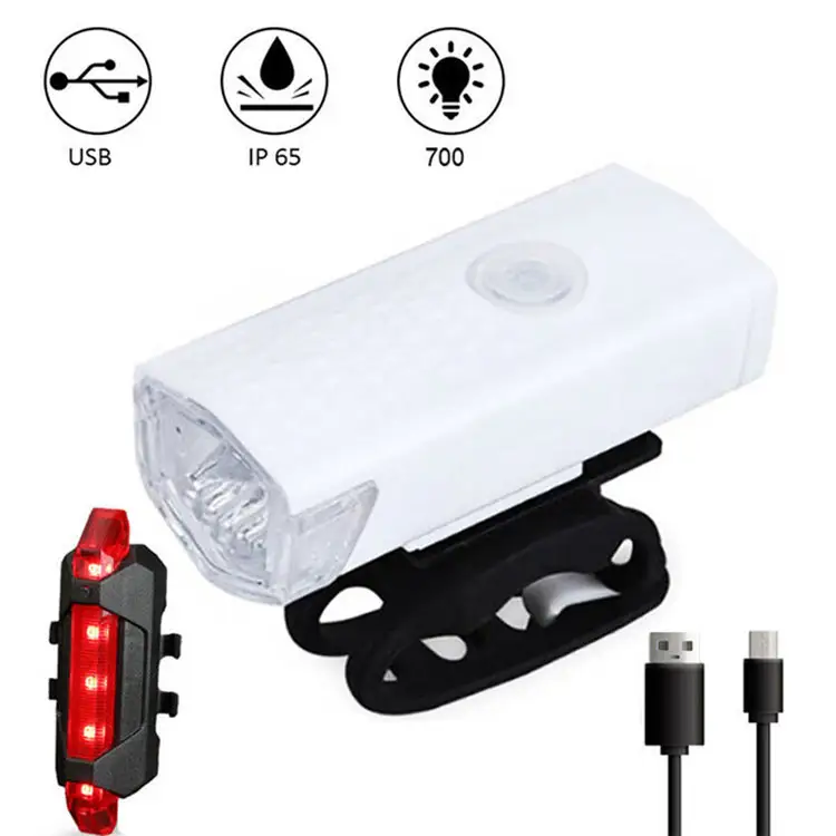 Accessoires de vélo lumière USB Charge rapide sécurité LED feu de vélo signal arrière avant feu de vélo