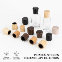 Landy Custom Logo Luxury Wooden Perfume Cap Fragrance <strong>Bottle</strong> Lid Solid Wood Essential Oil Cover for Cosmetic Packaging