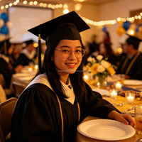 Assiettes en carton jetables en gros pour les fêtes de remise des diplômes, idéales pour les événements scolaires et universitaires