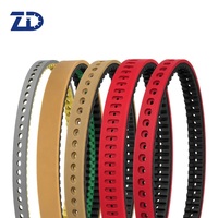 Courroie de transmission en caoutchouc sans couture T10 560 T10 660 270L 240L avec revêtement rouge, cordon en fibre de verre OEM pour machine d'emballage