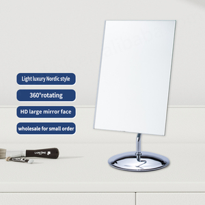 Mesa de moda Escritorio de un solo lado Espejo de encimera de plata Espejo cosmético de maquillaje de metal - Product Image 6