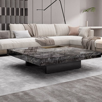 Table basse design italien meubles de salon pour villa moderne plateau en ardoise ensemble de table basse carrée pour la maison hôtel