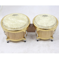Bongo Drum Percussion Instrument Classic Wood Cowhide Heads High Quality Ergonomic Design Customizable Logo Size Factory