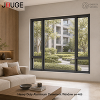 Fenêtre basculante et pivotante JOUGE moderne à triple joint en aluminium, bande thermique 95c 44mm, paroi 1.8mm pour projet hôtelier insonorisé