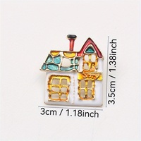 Broche Maison Vintage Élégante à Design Découpé Simple, Accessoire de Luxe Personnalisé, Cadeau pour Femme