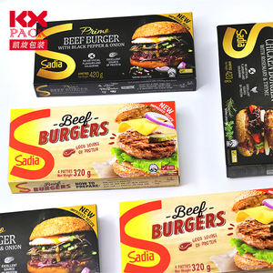 Scatola di imballaggio in cartone usa e getta stampata personalizzata per uso alimentare diretto in fabbrica per patatine fritte Hamburger <span class=keywords><strong>Pizza</strong></span> - Product Image 2