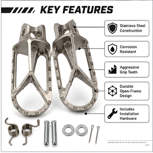 Reposapiés para Motocicleta, Pedales para <span class=keywords><strong>KTM</strong></span> <span class=keywords><strong>SX</strong></span> <span class=keywords><strong>125</strong></span> 150 250 SXF XC 250 EXC 450 <span class=keywords><strong>Motocross</strong></span> Pit Dirt Bike, Piezas y Accesorios para Reposapiés Delanteros - Product Image 2