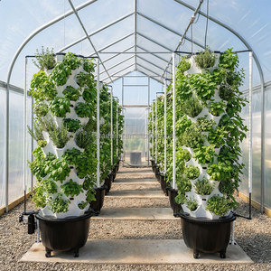 Jardín Interior Moderno de 6-12 Niveles, Torre de Cultivo de Piñas con Luz LED, Sistema de Cultivo Vertical Hidropónico - Product Image 2