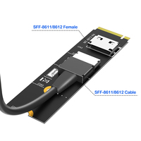 M.2 NVME Oculink Female Dock SFF-8612 Adaptor PCI-E4.0 untuk Laptop 2.5 Inci NVME SSD Mendukung DOCK-OC4