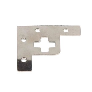 Support d'angle en forme de L en acier au carbone, 4 trous, plaqué argent, pour connexion de cadres photo - Product Image 5