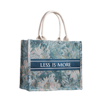 Sac en toile de jute d'impression à la mode sac fourre-tout de luxe robuste pour faire du shopping designer de sacs de luxe pour femmes