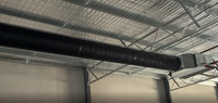 WELLSOX Conduits textiles noirs personnalisés anti-bactériens, conduits d'air en tissu blanc