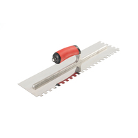 Truelle en acier inoxydable 380x130mm 480x130mm, grande taille, avec double manche, outils de construction, truelle à ciment