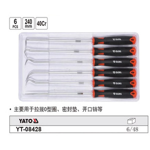 Yato Oil Seal Remover Tool Set 6 Pcs 240 Mm For O Ring Seal And Cotter <b>Pin</b> Removal - Product Image 1