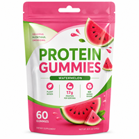 Gummies protéinés végétaux en vrac 17g par portion saveur pastèque sans sucre collation fitness supplément après l'entraînement OEM