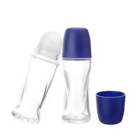 Bouteilles en verre roll-on personnalisables de 65 ml pour huiles essentielles, cosmétiques, déodorants, sérums et collyres
