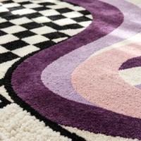Moderne Teppiche Handgetuftete Teppiche Geometrischer Y2K Schachbrett-Teppich Großer Abstrakter Wollteppich für Wohnzimmer Schlafzimmer Tapis