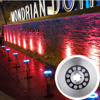 Luces LED Sumergibles para Fuentes de Estanque, Personalizables por el Fabricante, Duraderas, de 12 W, Acero Inoxidable, 12 V CC, 24 V CC, RGB, DMX512, IP68, Resistentes al Agua