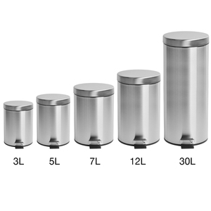 Hangshau Kim Loại Chất Thải Bin 3L/5L/7L/10L/12L/20L/30L Có Thể Tháo Rời Bên Trong Xô Vòng Thép Không Gỉ Thùng Rác Bin Với Mềm Đóng Nắp - Product Image 4