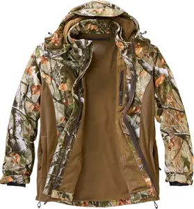 Professional Custom Winter Jacket Hunt Guard Camo Convertible Hunting Coat Waterproof Hunting Jackets