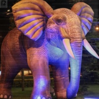 Éléphant gonflable géant avec logo personnalisé, attrape-regards, réaliste, thème animalier, pour promotion de rue/exposition animale/décoration