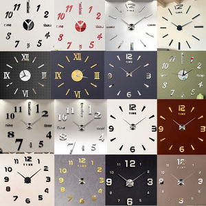 Đồng Hồ Treo Tường Đồng Hồ Thạch Anh Reloj De Pared Đồng Hồ Trang Trí Lớn Thiết Kế Hiện Đại Nhãn Dán Acrylic Châu Âu Đồng Hồ Klok Phòng Khách - Product Image 1