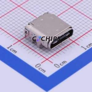 USB-306D USB Connector Through hole Component (THT) Connector Type-C Female Horizontal Mount 24P - Product Image 1