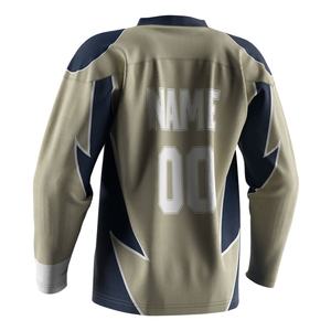 Diseño de Uniforme de Hockey Personalizado para Hombre y Mujer, Camiseta de Manga Larga para Gimnasio, Uniforme Universitario de Hockey sobre Hielo - Product Image 4