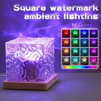Lampe cube moderne LED Northern Lights Lampe océanique Projecteur d'eau Luminorthe Cube Lamp Lumena Lights Cube Bedropship