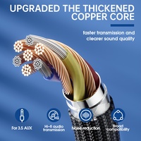 Cable de Audio ESEEKGO AX-01 de 6A con Carga Rápida, Trenzado de Nailon, de 4 Pies, Tipo-C a 3.5mm para Computadora y Dispositivos iOS con Empaque Minorista