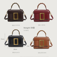 Elegante Luxus Mini Crossbody PU-Leder Handtasche mit Glanzfinish und Obergriff Satchel Mode Metallschnalle für Damen