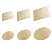 Pommeau de douche carré minimaliste moderne en acier inoxydable fin, à fixation au plafond, avec buses de style pluie, disponible en tailles de 4 à 12 pouces