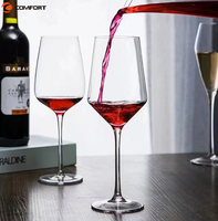 Jus d'eau verre tasse Logo personnalisé whisky Cocktail Champagne verres à boire Restaurant clair gobelet verres à vin rouge tasse