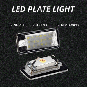 PZD-056 Lumière de plaque d'immatriculation <span class=keywords><strong>LED</strong></span> blanc froid pour <span class=keywords><strong>Audi</strong></span> <span class=keywords><strong>A3</strong></span>/S3/A4/B6/B7/A5/A6/Q7/A8/S8/C6 12V Nouveau - Product Image 2