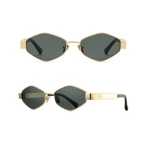 Y2K Millennial Men Designer UV400 Glasses High Quality Luxury Fashion Eyewear Retro <b>Square</b> Silver Metal Hexagon <b>Sunglasses</b> - Product Image 3