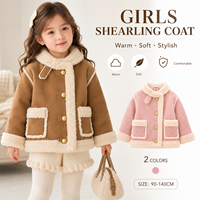 Veste d'hiver pour filles, manteau chaud, vêtements d'extérieur tendance pour tout-petits, style boutique, vente en gros pour enfants