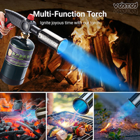 Portable en alliage de zinc en plastique (PP) bijoux torche à souder briquet allumage manuel réglable Butane gaz Jet flamme Contact alimentaire