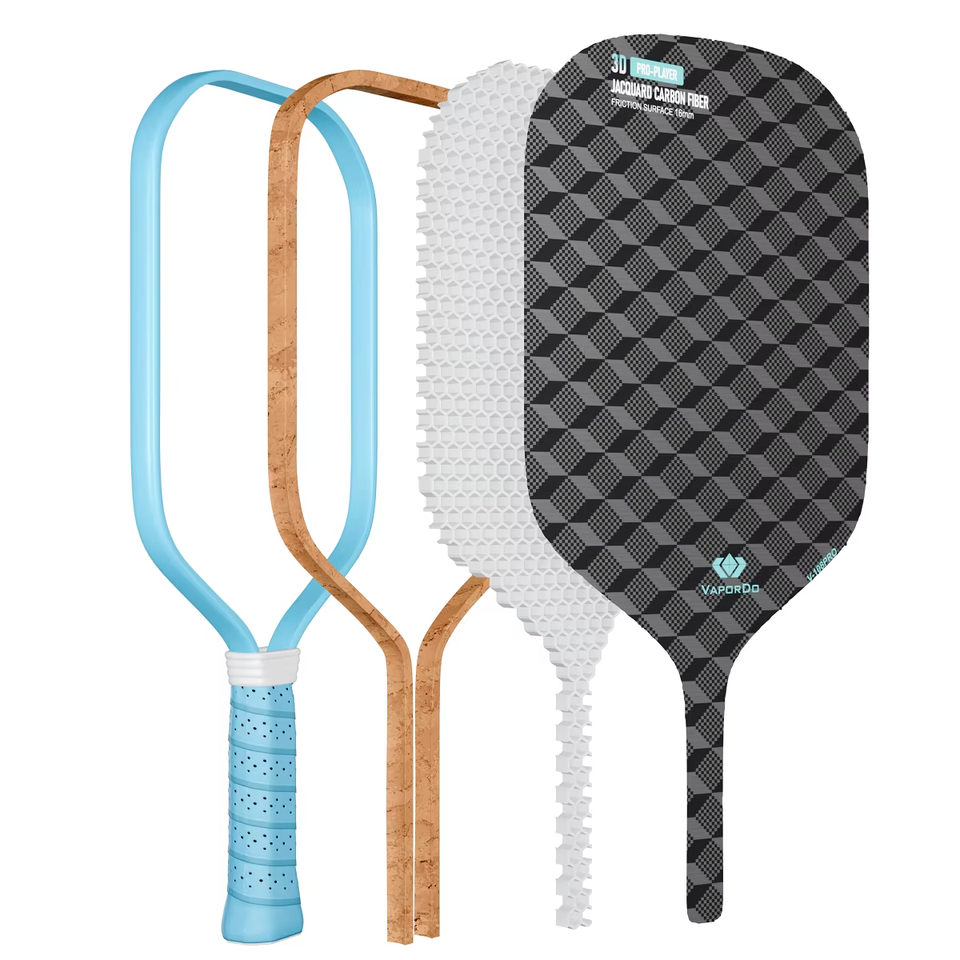 Edge Less Set 2025 Pro IV Pickleball Paddles Set 16mm Thickness Edgeless Honeycomb ...