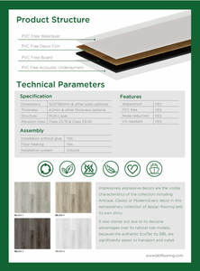 Suelo Ecológico BBL <span class=keywords><strong>2023</strong></span> de 4.2mm con Textura de Madera, Plástico PP SPC, Impermeable y Antideslizante para Interiores - Product Image 3