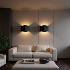 6 Wát cảm biến chuyển đổi điều khiển thiết kế mới USB nhôm <span class=keywords><strong>Led</strong></span> tường ánh sáng không thấm nước vuông màu đen cho home & HOTEL cho phòng khách - Product Image 2