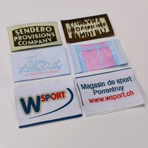XP-Wholesale Étiquettes tissées personnalisées Vêtement Cou Taille Satin <span class=keywords><strong>Coton</strong></span> Vêtements Logo Etiquettes <span class=keywords><strong>de</strong></span> lavage pour vêtements Chemises - Product Image 2