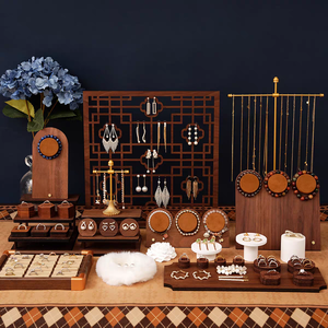 Expositor de Joyería, Estilo Retro Chino, con Ventana de <span class=keywords><strong>Flores</strong></span>, <span class=keywords><strong>para</strong></span> Pendientes, Pulseras, Anillos, Accesorios de Exhibición de Joyería - Product Image 2