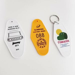 Porte-clés en plastique transparent avec paillettes, porte-clés en acrylique pour motel - Product Image 5