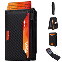 Portefeuille intelligent minimaliste en aluminium anti-RFID avec fenêtre d'identification pour hommes, compatible AirTag, vente en gros de Guangzhou