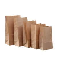 Vente en gros d'échantillons jetables gratuits d'emballage alimentaire de pain grillé donut bagel sac en papier kraft anti-graisse