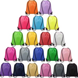 <span class=keywords><strong>Sac</strong></span> à <span class=keywords><strong>dos</strong></span> <span class=keywords><strong>de</strong></span> magasin en polyester et nylon avec cordon <span class=keywords><strong>de</strong></span> serrage <span class=keywords><strong>de</strong></span> 30 cm, logo personnalisé en gros, sacs à cordon <span class=keywords><strong>de</strong></span> serrage promotionnels - Product Image 4