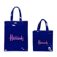 Bolsa de Compras de PVC Impermeable, Brillante, con Acabado Espejo Verde, Personalizada con Impresión, de Lujo, en Oferta, con Forro TC, Promocional