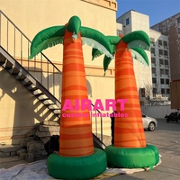 Ballon gonflable en forme de palmier cacao pour les vacances d'été, palmier en noix de coco gonflable géant